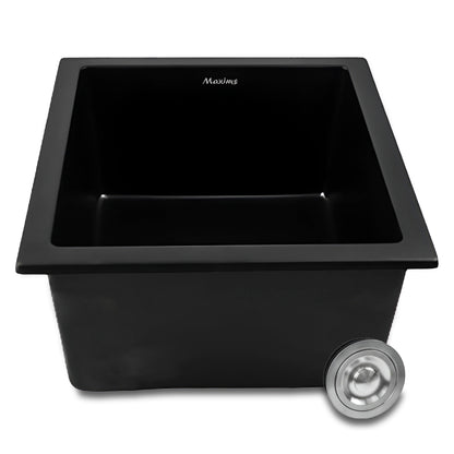 Tarja Fregadero Maxims 46x41 cm de Cuarzo Negro Mate