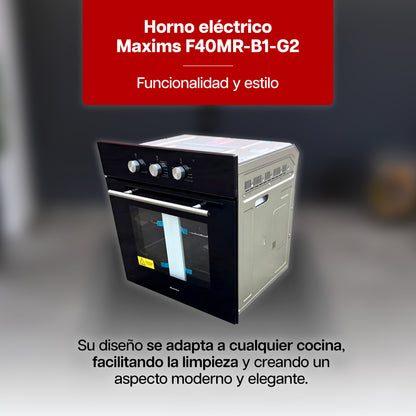 Horno Eléctrico Maxims 60 cm Negro 110V Empotrable Cristal