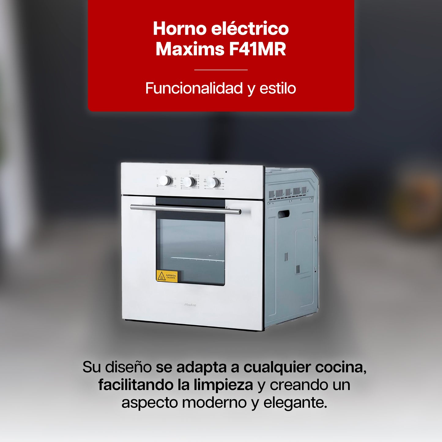 Horno Empotrable Eléctrico Maxims F41MR Acero Inoxidable 127V