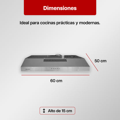 Campana Extractora Maxims 60 cm de Acero Inoxidable