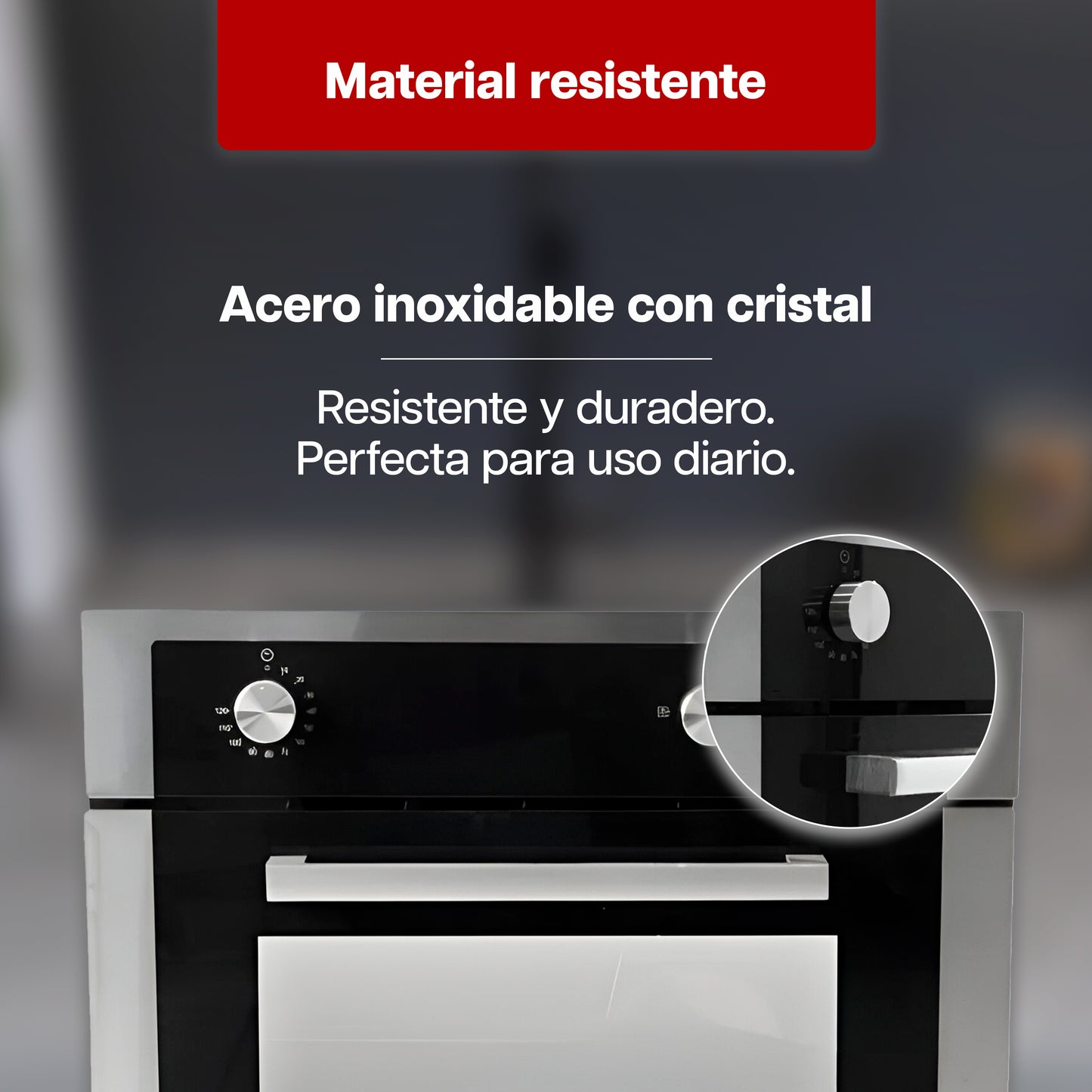 Horno Empotrable a Gas en Acero Inoxidable Clásico