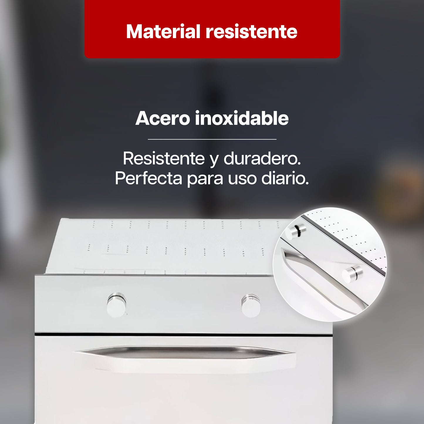 Horno Empotrable Maxims a Gas de Cristal Espejo Plateado