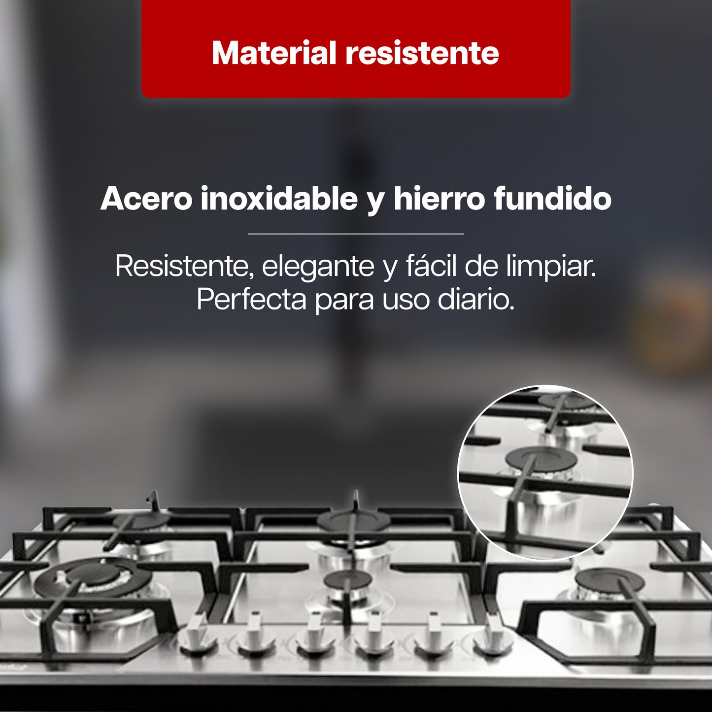 Parrilla Maxims a Gas 90 x 51 cm de 6 Quemadores Acero Inoxidable Empotrable