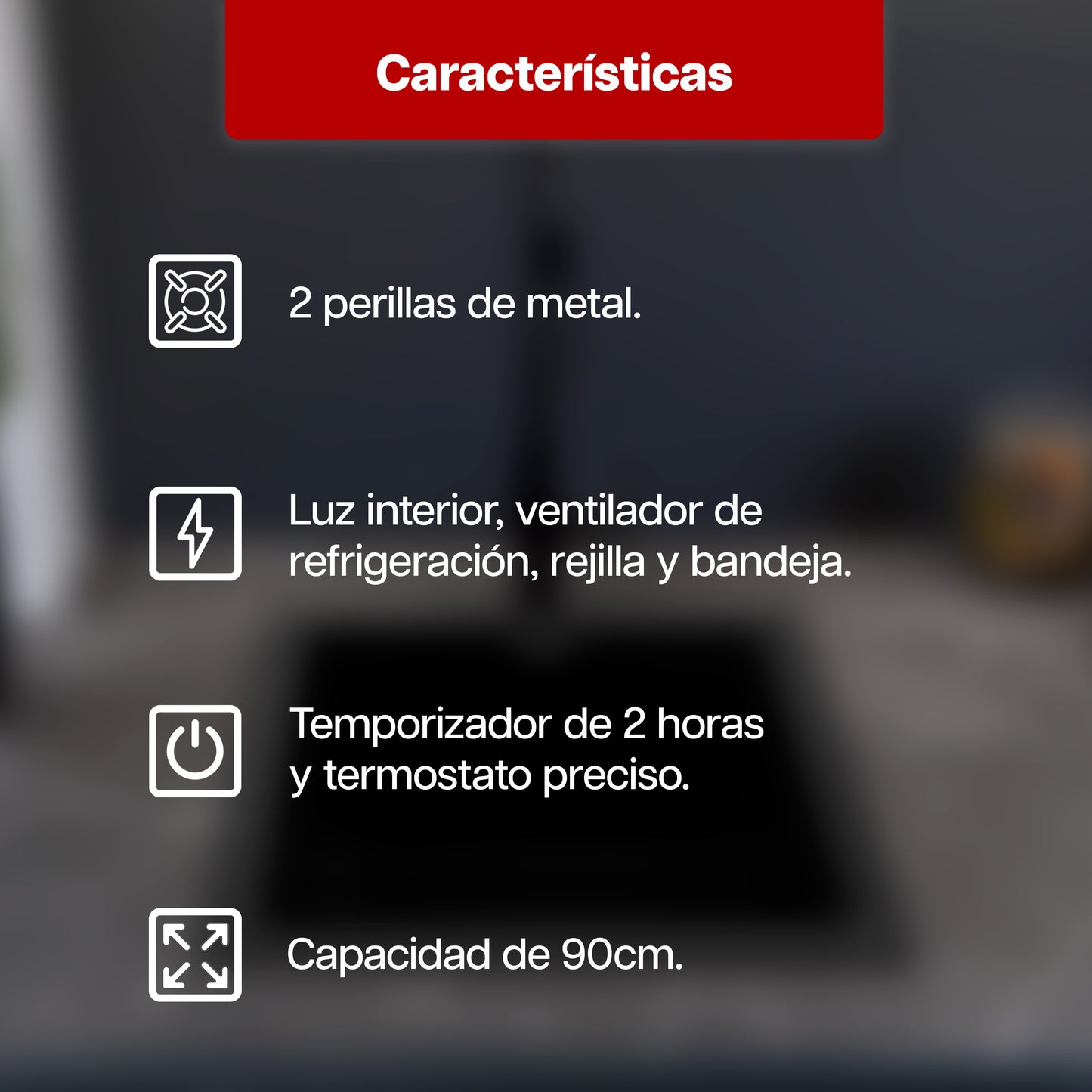 Horno Empotrable Maxims a Gas de Cristal Espejo Plateado