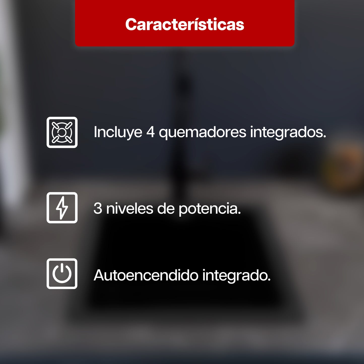 Parrilla Eléctrica 59 x 51 cm de 4 Quemadores Acero Inoxidable 110V