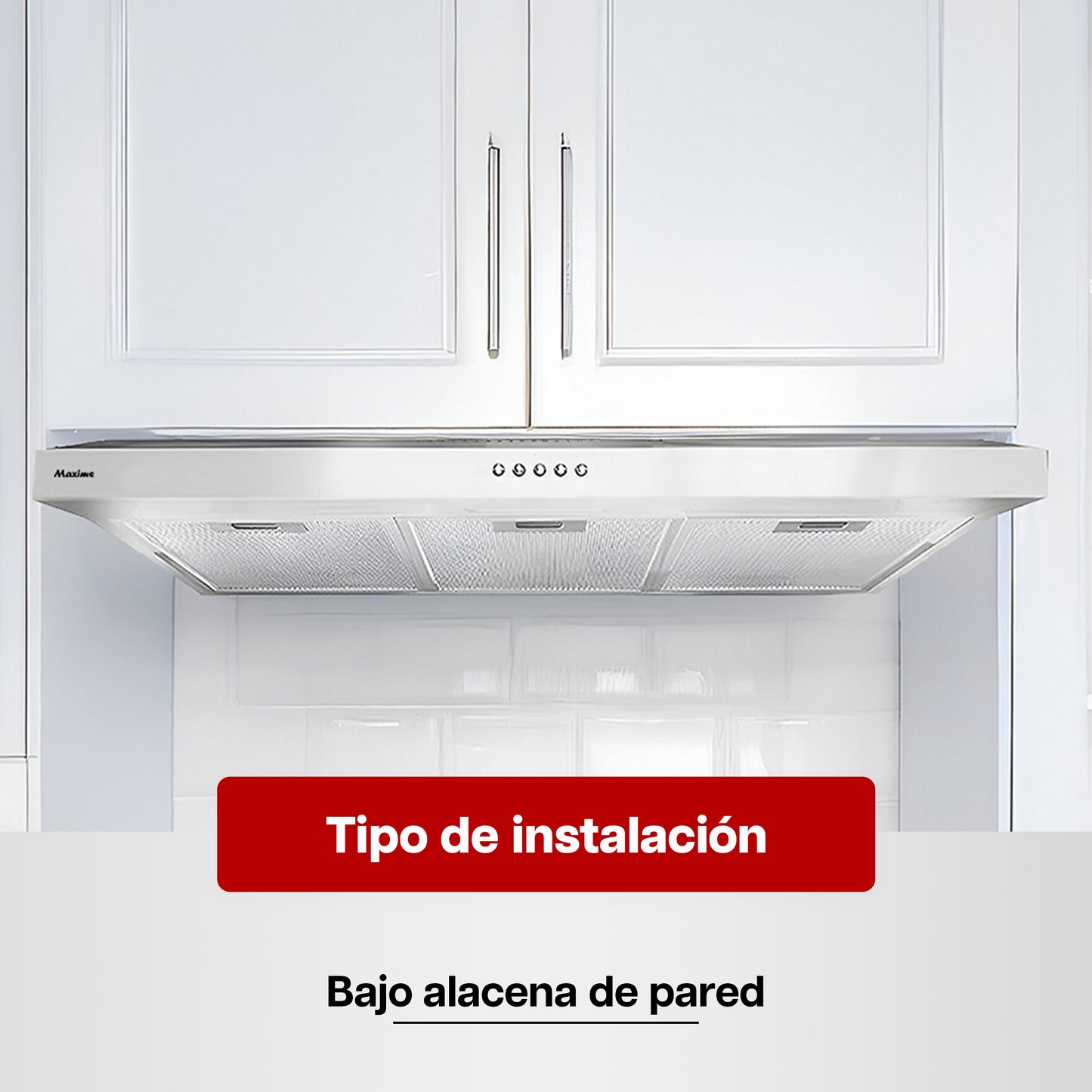 Campana Extractora Maxims 80 cm de Acero Inoxidable