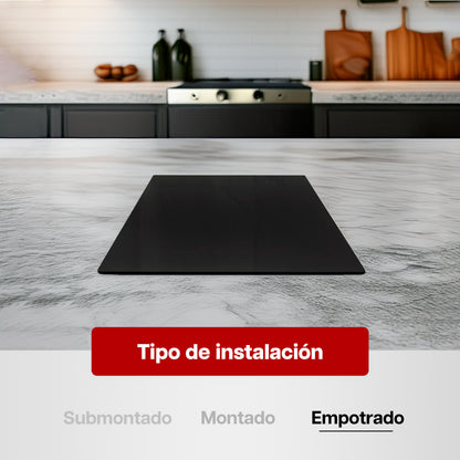 Parrilla Eléctrica 77 x 51 cm de 5 Quemadores Cristal Negro 120V