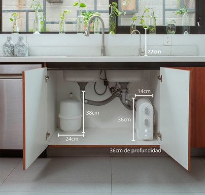 Purificador De Agua Welken 100G Sistema de Ósmosis Inversa para uso residencial