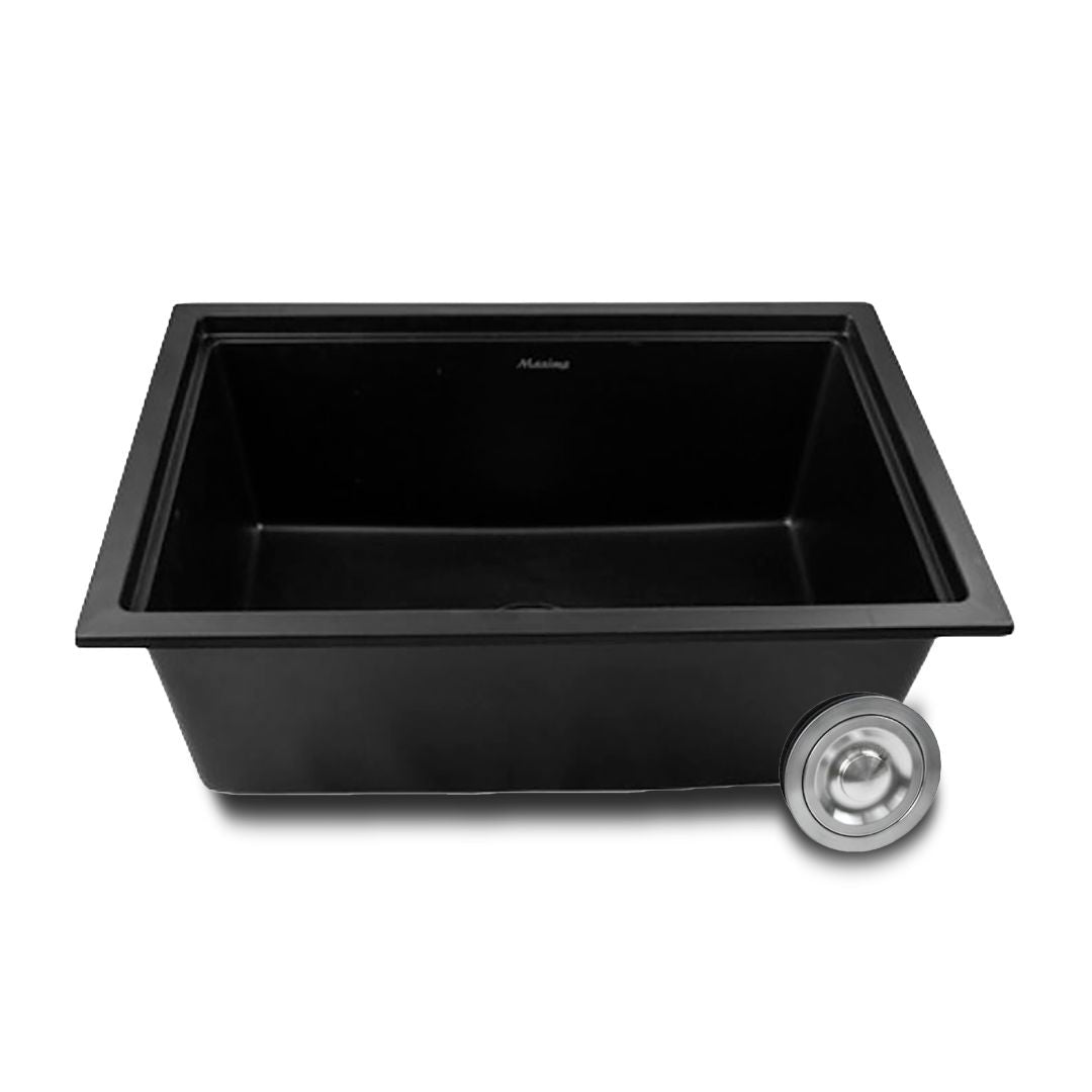 Tarja Fregadero Maxims 65x45 cm de Cuarzo Negro Mate