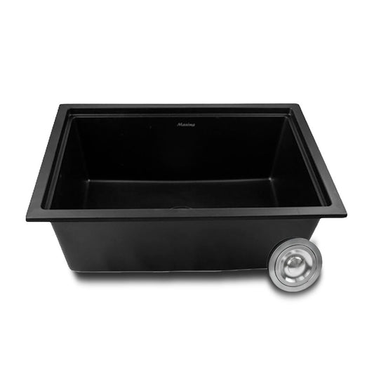 Tarja Fregadero Maxims 65x45 cm de Cuarzo Negro Mate