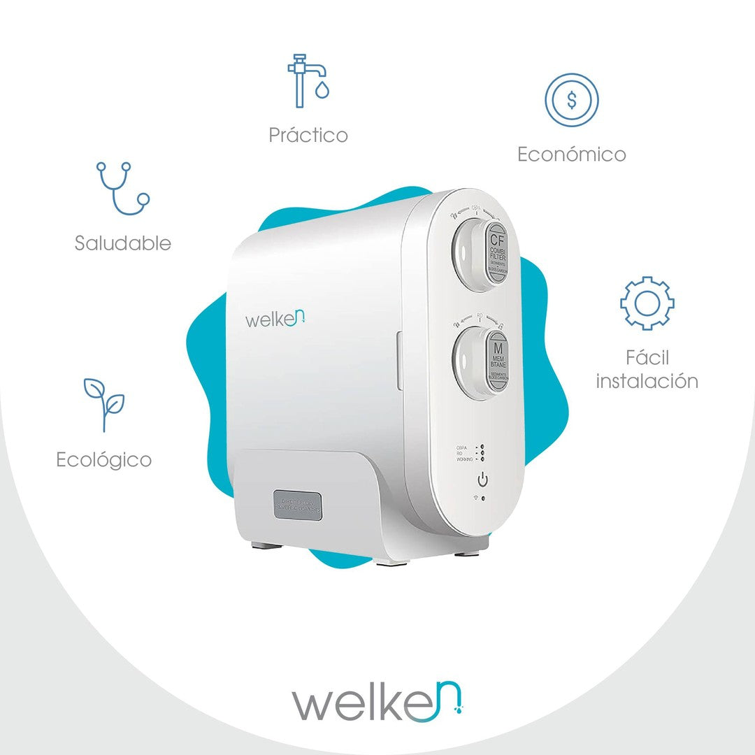 Purificador De Agua Welken 100G Sistema de Ósmosis Inversa para uso residencial
